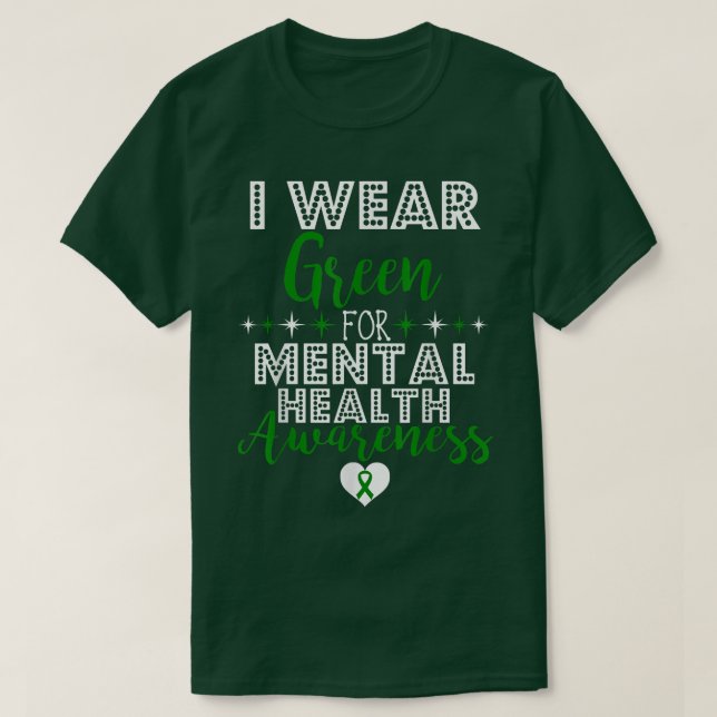 Camiseta Yo Uso Green Para El Apoyo A La Concienciación En  (Diseño del anverso)