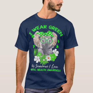 Camiseta Yo Uso Green Para La Cinta De Sensibilización Sobr