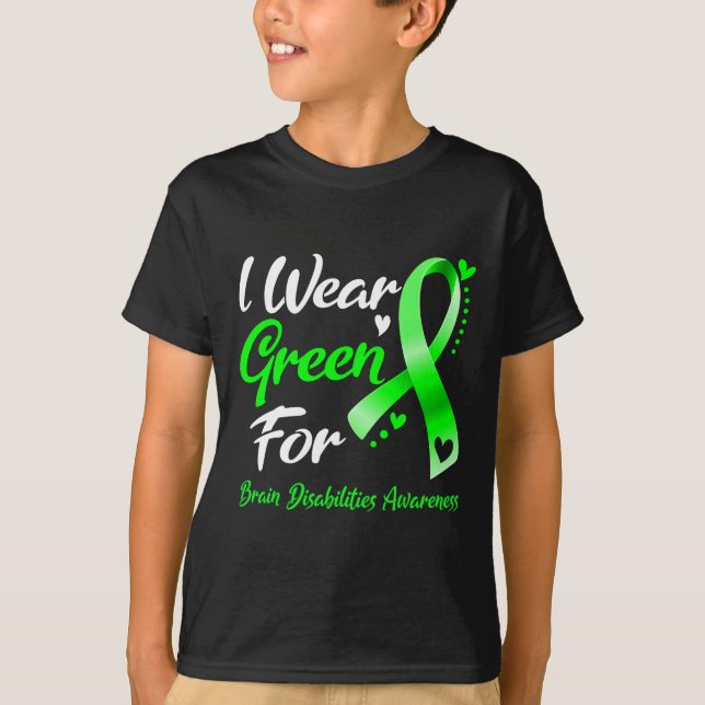 Camiseta Yo Uso Green Para Las Discapacidades Cerebrales Ci (Anverso)