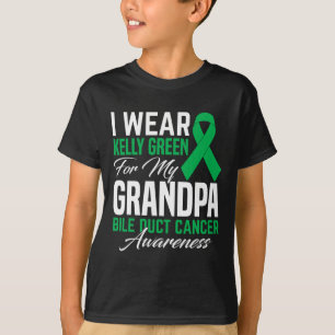 Camiseta Yo Uso Kelly Green Para Mi Abuelo Bile Duct Cancer