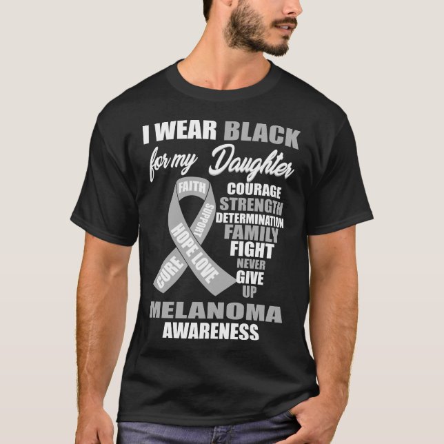 Camiseta Yo uso la conciencia del melanoma negro (Anverso)