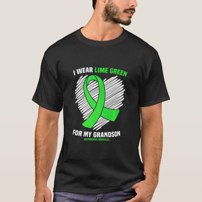 Camiseta Yo Uso Lime Green Para Mi Nieto Gastroschisis Aw (Anverso)