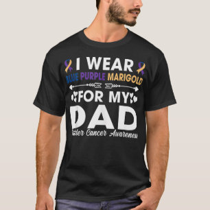 Camiseta Yo Uso Marigold Azul Púrpura Para El Cáncer De Esc