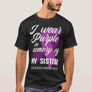 Camiseta Yo Uso Morado En Memoria De Mi Hermana Sobredosifi