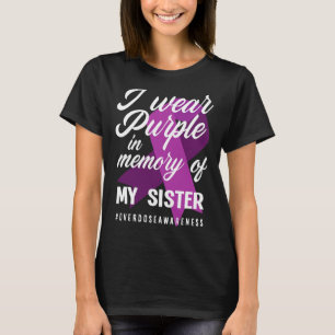 Camiseta Yo Uso Morado En Memoria De Mi Hermana Sobredosifi