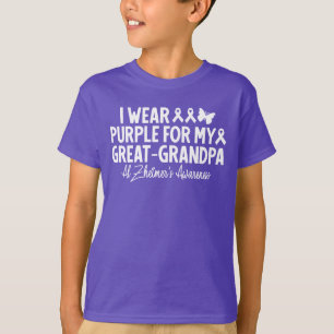 Camiseta Yo uso morado para el Alzheimer de mi abuelo