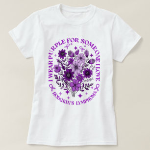 Camiseta Yo uso morado para el linfoma de alguien Hodgkin