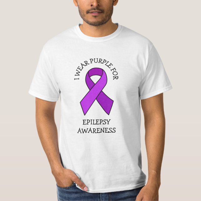 Camiseta Yo uso morado para la conciencia de la epilepsia (Anverso)