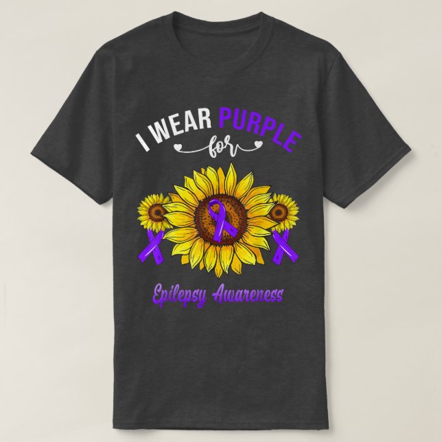 Camiseta Yo Uso Morado Para La Epilepsia De Conciencia Sunf (Diseño del anverso)