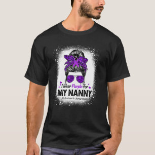 Camiseta Yo uso morado para la niñera desordenada guerra de