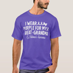 Camiseta Yo uso morado para mi abuela Alzheimer