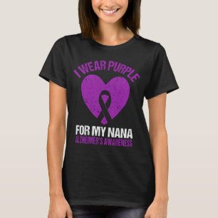 Camiseta Yo uso morado para mi conciencia de Nana Alzheimer