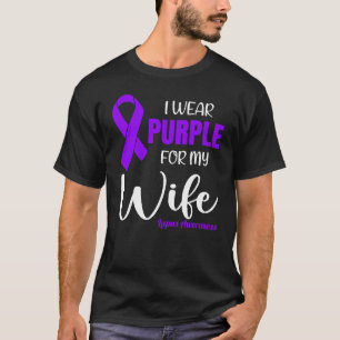Camiseta Yo uso morado para mi esposa por tener conciencia