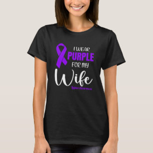 Camiseta Yo uso morado para mi esposa por tener conciencia