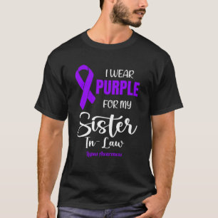 Camiseta Yo uso morado para mi hermana con conocimiento de 