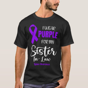 Camiseta Yo uso morado para mi hermana con conocimiento de