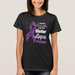 Camiseta Yo uso morado para mi hermana Lupus Awareness