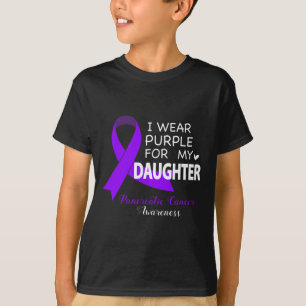 Camiseta Yo uso morado para mi hija - cáncer de páncreas