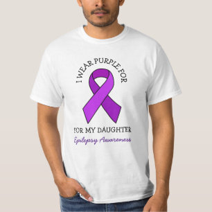 Camiseta Yo uso morado para mi hija Conciencia sobre la e