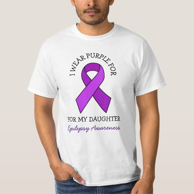 Camiseta Yo uso morado para mi hija | Conciencia sobre la e (Anverso)