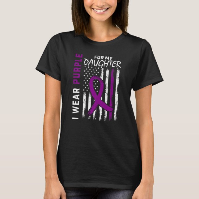 Camiseta Yo Uso Morado Para Mi Hija Epilepsia Conciencia U (Anverso)