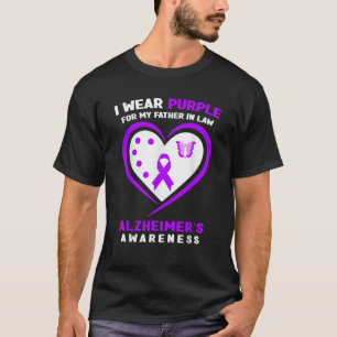 Camiseta Yo uso morado para mi padre en la ley Alzheimer s 