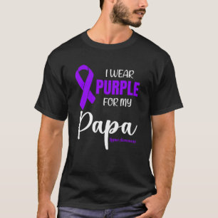 Camiseta Yo uso morado para mi papá para tomar conciencia d