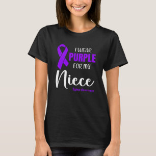 Camiseta Yo uso morado para mi sobrina para tomar concienci