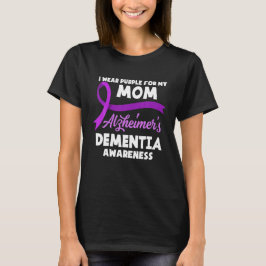 Camiseta Yo uso morado por la demencia de mi mamá Alzheimer