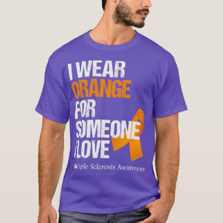Camiseta Yo uso Naranja para alguien a quien amo esclerosis