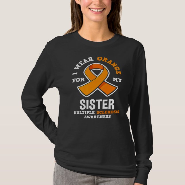 Camiseta Yo Uso Naranja Para Mi Hermana Ms Multiple Scelros (Anverso)
