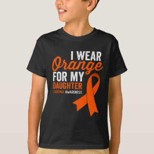 Camiseta Yo uso Naranja para mi hija leucemia costilla de g