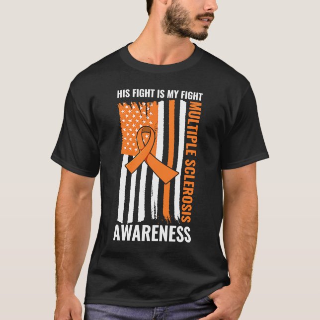 Camiseta Yo Uso Naranja Para Mi Mamá Awaren De Esclerosis M (Anverso)