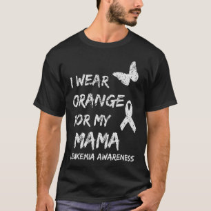 Camiseta Yo uso Naranja para mi mamá Leukemia Sensibilizaci