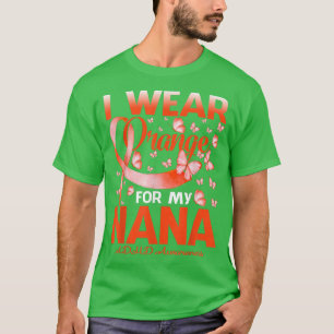 Camiseta Yo uso Naranja para mi mariposa de conciencia sobr