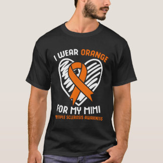 Camiseta Yo Uso Naranja Para Mi Mimi Múltiple Esclerosis Co