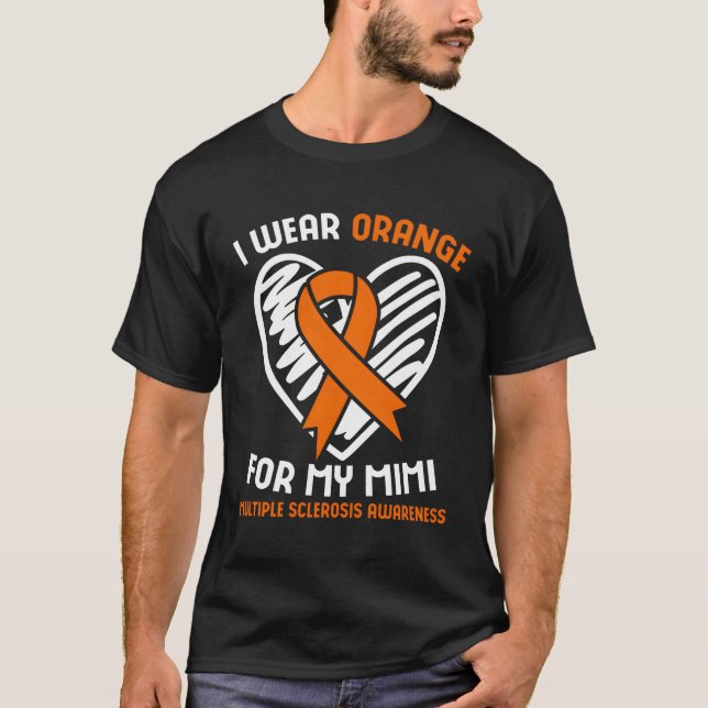 Camiseta Yo Uso Naranja Para Mi Mimi Múltiple Esclerosis Co (Anverso)