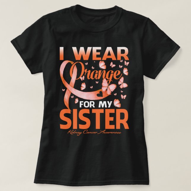 Camiseta Yo Uso Naranja Para Mis Awarenes De Cáncer De Riñó (Diseño del anverso)