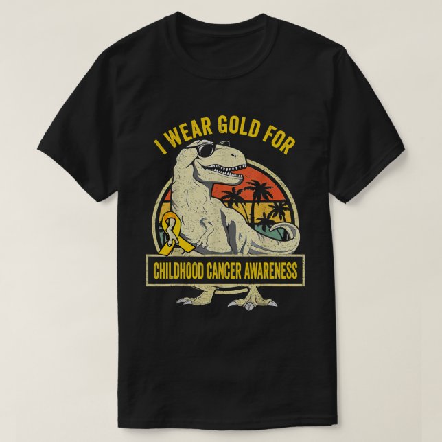 Camiseta Yo Uso Oro Para Concienciación Sobre El Cáncer Inf (Diseño del anverso)