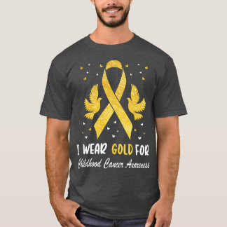 Camiseta Yo Uso Oro Para La Conciencia Sobre El Cáncer Infa