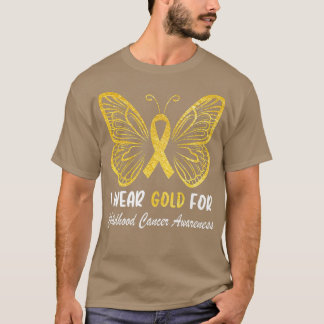 Camiseta Yo Uso Oro Para La Conciencia Sobre El Cáncer Infa