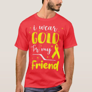 Camiseta Yo uso oro para mi amigo Guerrero del Cáncer Infan