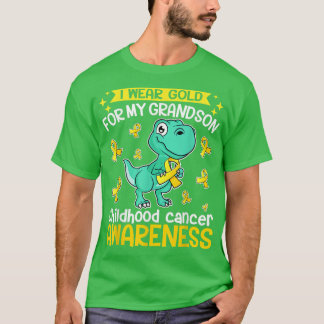 Camiseta Yo uso oro para mi nieto consciente del cáncer inf