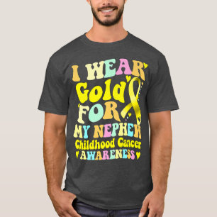 Camiseta Yo Uso Oro Para Mi Sobrino Awarene Del Cáncer Infa