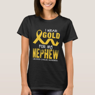 Camiseta Yo Uso Oro Para Mi Sobrino Awarene Del Cáncer Infa