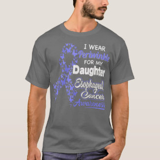 Camiseta Yo uso Periwinkle para mi hija Cáncer Esofágico