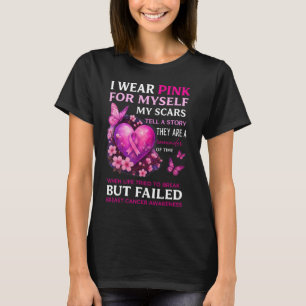 Camiseta Yo Uso Pink Para Mí Mis Cicatrices Cáncer De Mama