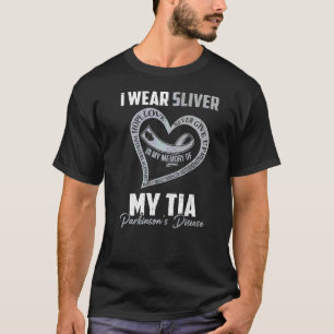 Camiseta Yo uso plata para el corazón de mi Tia Parkinson