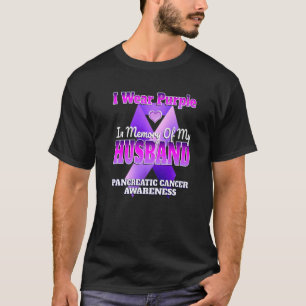 Camiseta Yo Uso Púrpura En Memoria De Mi Esposo Pancreático
