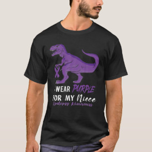 Camiseta Yo Uso Púrpura Para Los Awarenes De La Epilepsia D